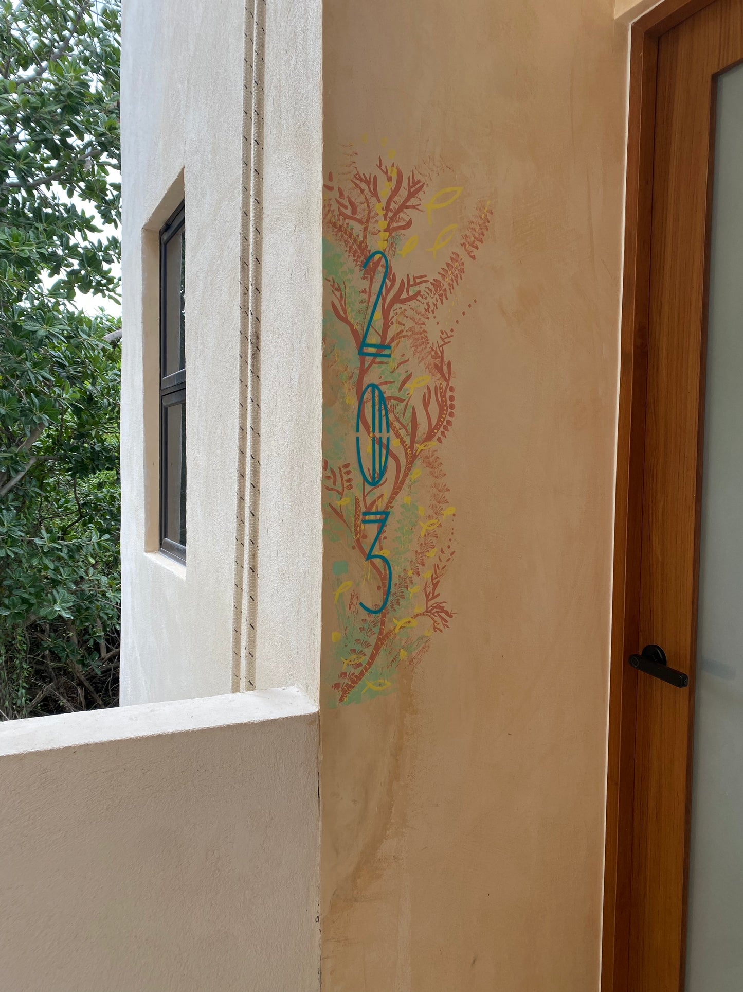 Comission work Puerto Morelos, Mexico. Original by hand art for special places. Art work