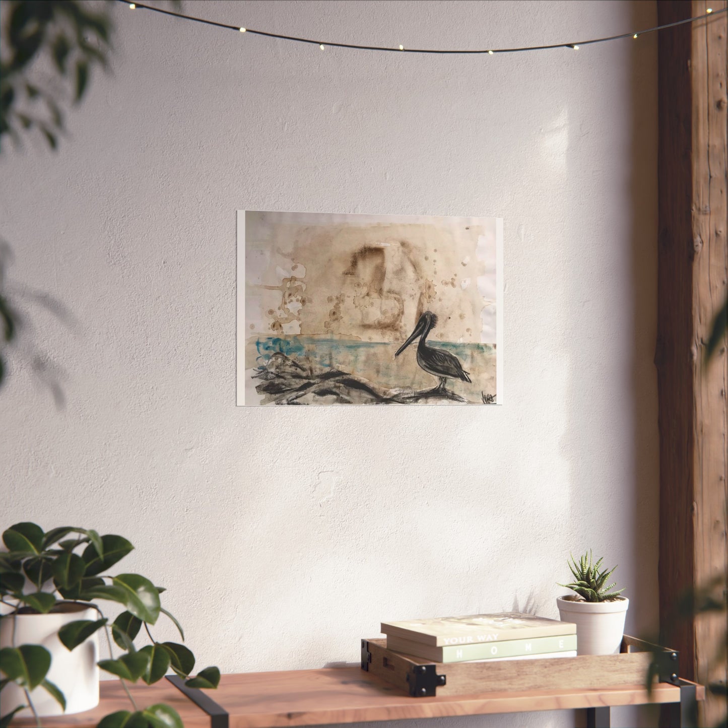 "Pelican coffe" print