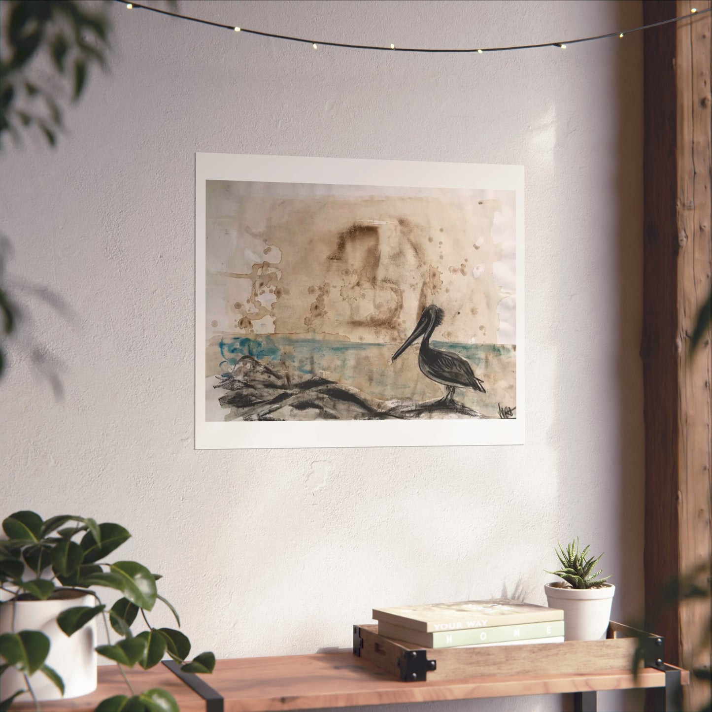 "Pelican coffe" print