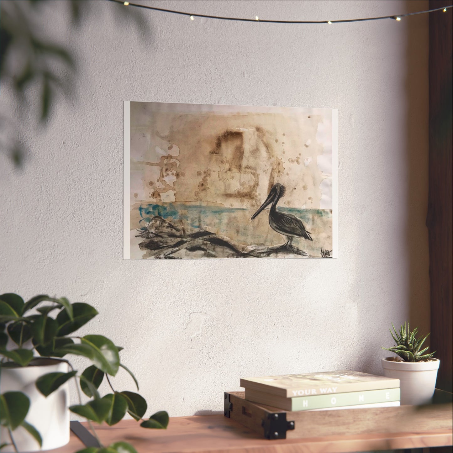 "Pelican coffe" print