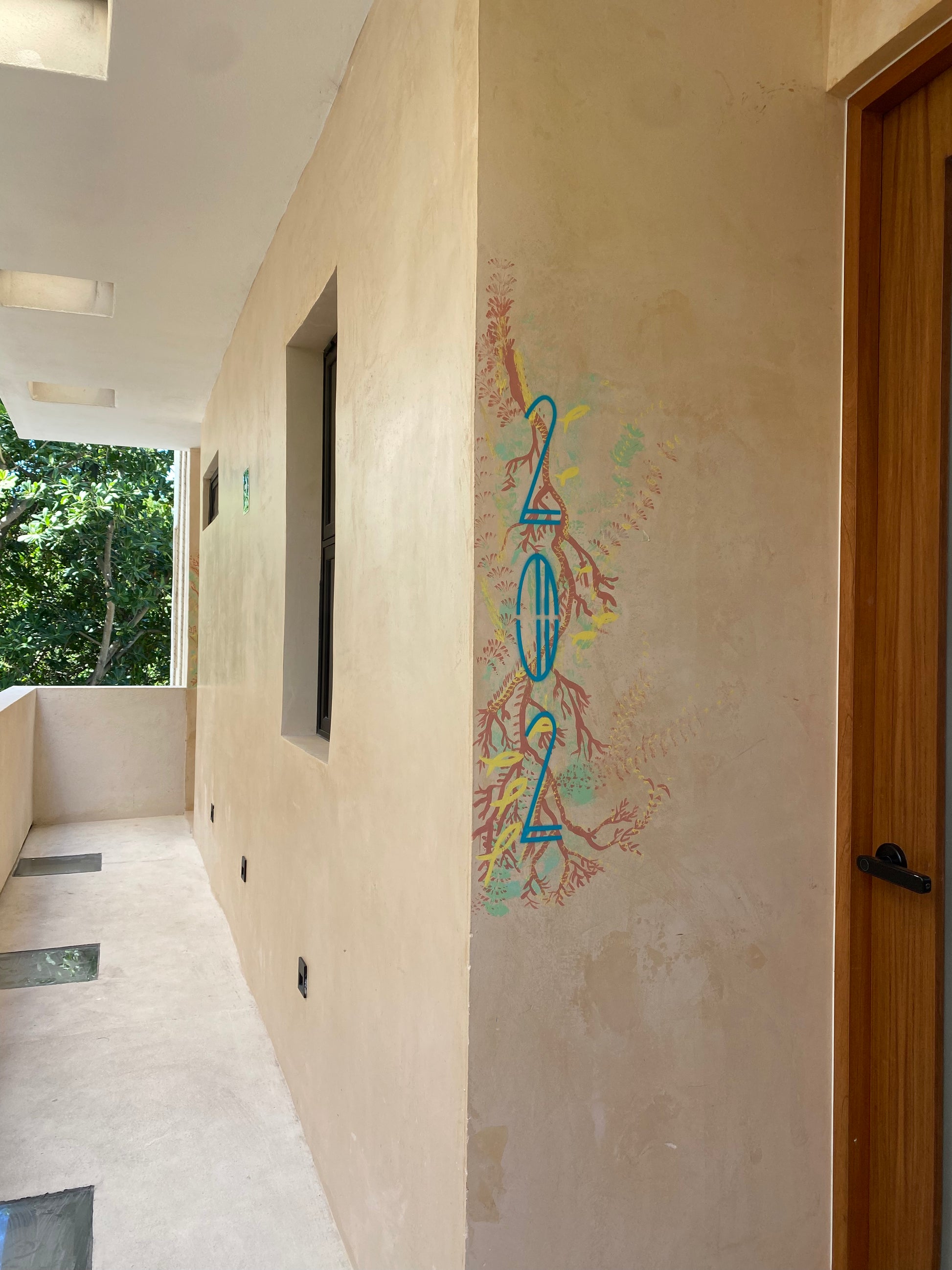 Comission work Puerto Morelos, Mexico. Original by hand art for special places. Art work