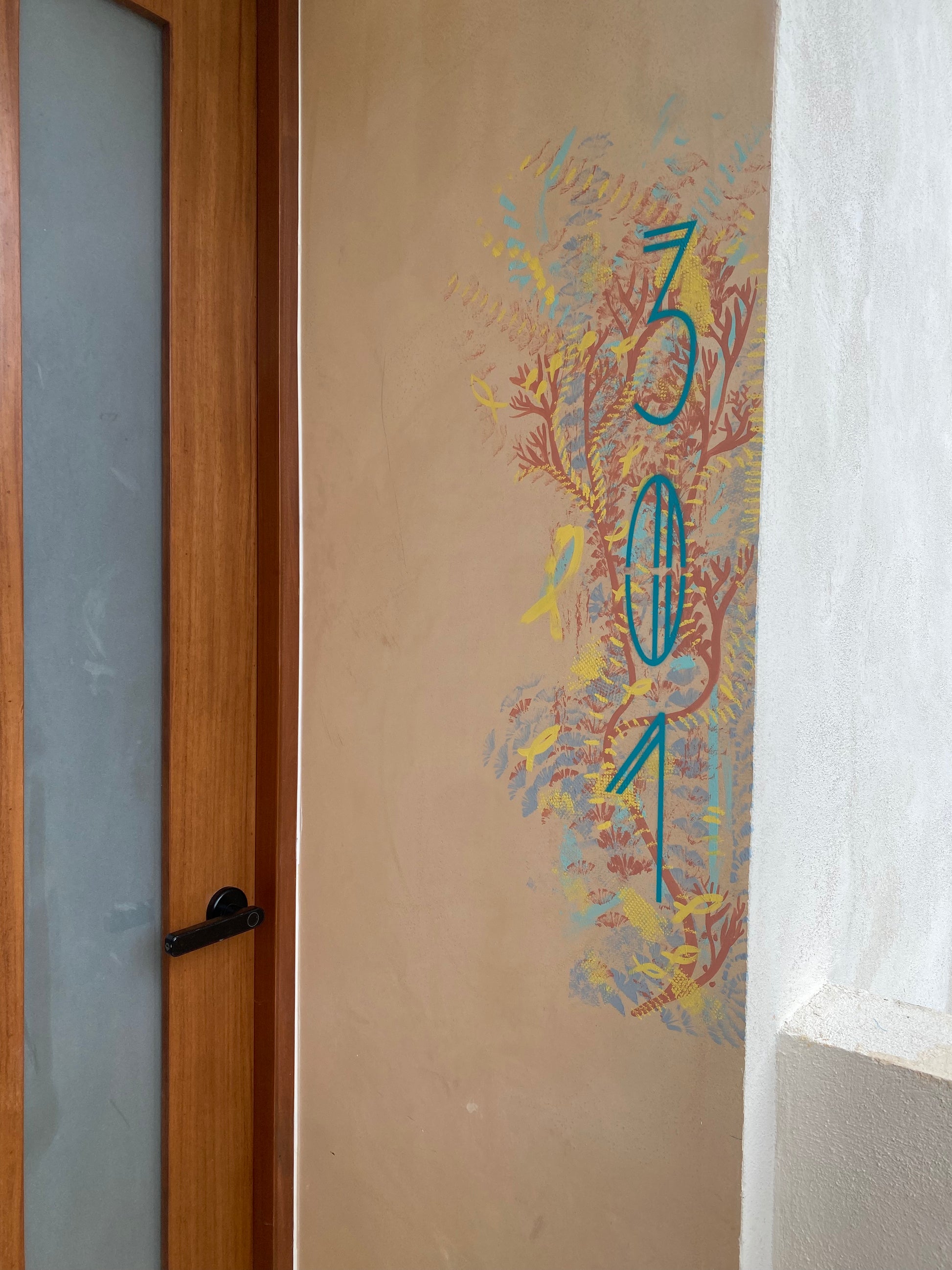 Comission work Puerto Morelos, Mexico. Original by hand art for special places. Art work