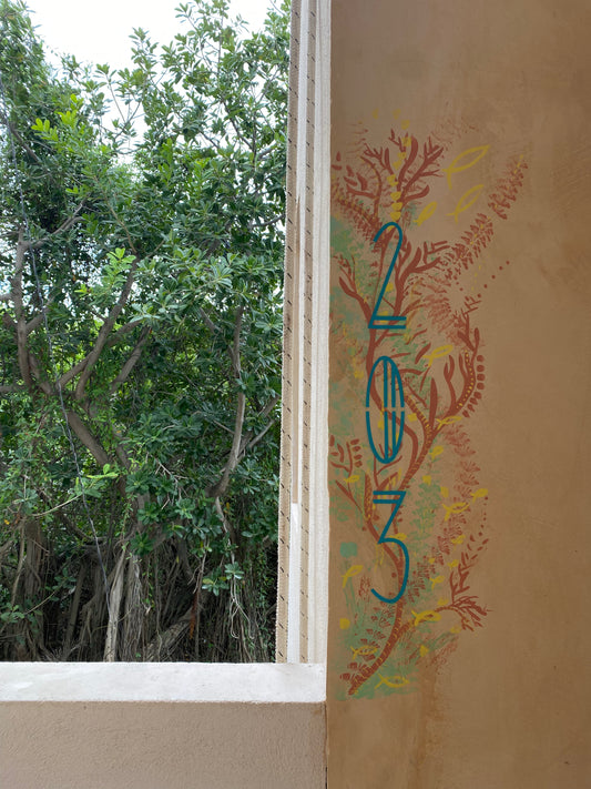 Comission work Puerto Morelos, Mexico. Original by hand art for special places. Art work