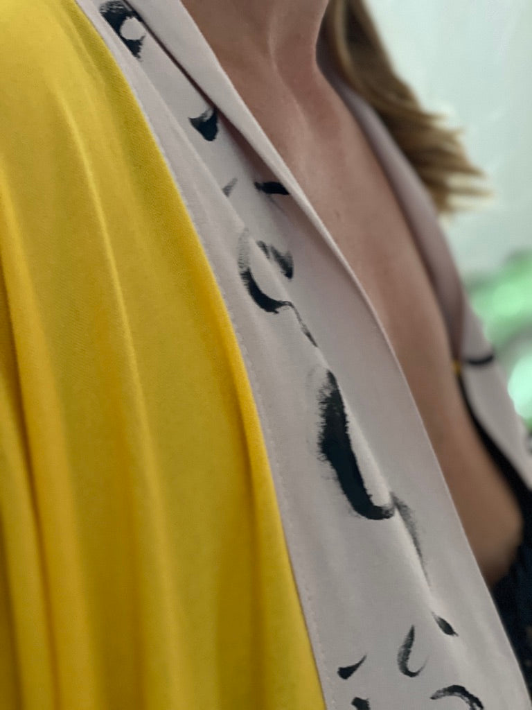 "Fish school" Yellow Kimono