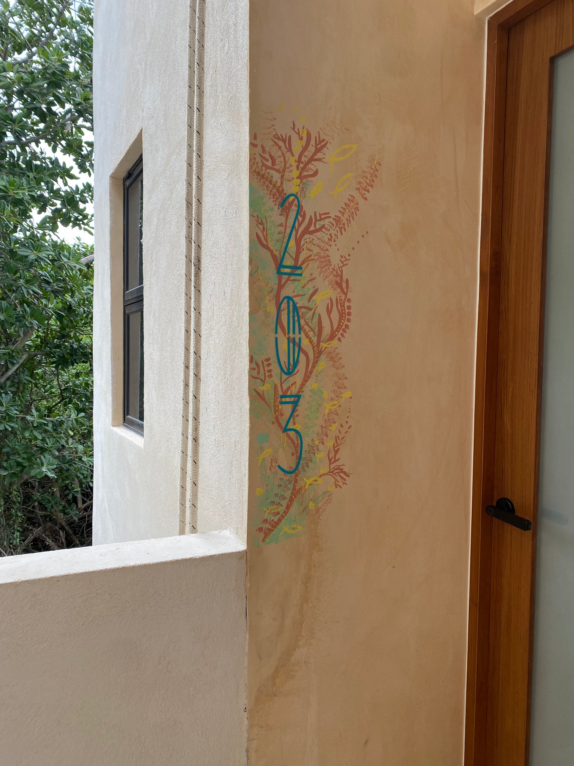 Comission work Puerto Morelos, Mexico. Original by hand art for special places. Art work
